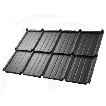 Blachodachówka modułowa Estima w powłoce Pladur Wrinkle Mat Plus firmy Blachotrapez