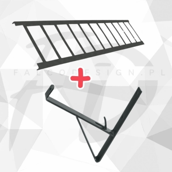 Płotek przeciwśniegowy STAL-SNOW 120cm do blachy trapezowej