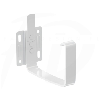 Hak doczołowy stalowy do rynny kwadratowej ∅ 135 firmy KROP w kolorze białym