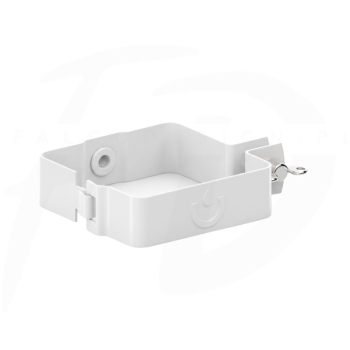 Obejma stalowa rury kwadratowej 80x80 firmy KROP w kolorze białym