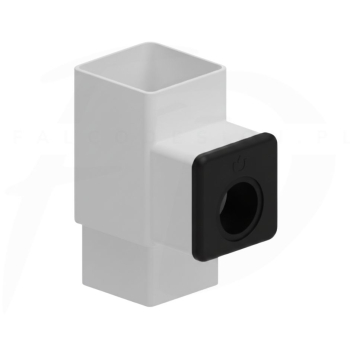 Łapacz deszczówki kwadratowy 80x80 PVC firmy KROP w kolorze białym