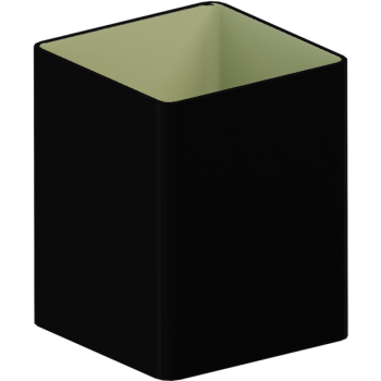 Rura kwadratowa 80x80 PVC firmy KROP o długości 3m w kolorze czarnym