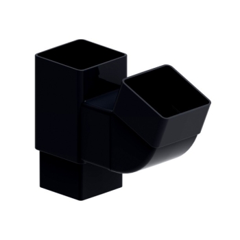 Trójnik kwadratowy 80x80 PVC firmy KROP w kolorze czarnym
