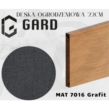 Deska ogrodzeniowa Modern o szerokości 22cm i długości do 300cm kolor grafit firmy GARD