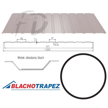 Podbitka stalowa powłoka w połysku kolor biały firmy Blachotrapez